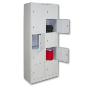Metal Locker Cabinet with 10 Doors with  7 Modules
