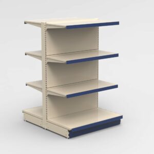 Modular Retail Display Shelving Unit - Cream & Blue
