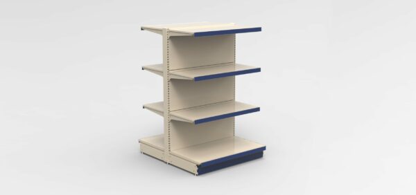 Modular Retail Display Shelving Unit - Cream & Blue