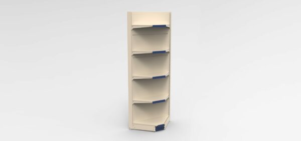 Modular Retail Display Shelving Unit - Cream & Blue - Image 2