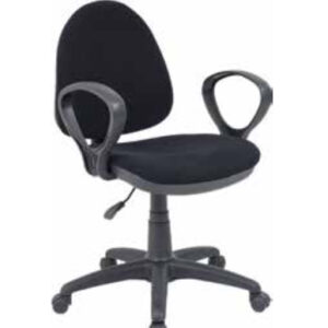 Basic Adjustable Swivel Office Chair – Black