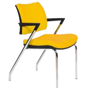 Modern Stackable Meeting Chair – Vibrant Yellow